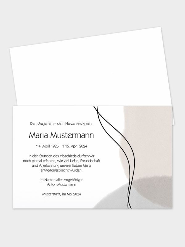 Trauerkarte im klassischen Querformat | Motiv Ginkgo | TKK_2Q_509_ATD