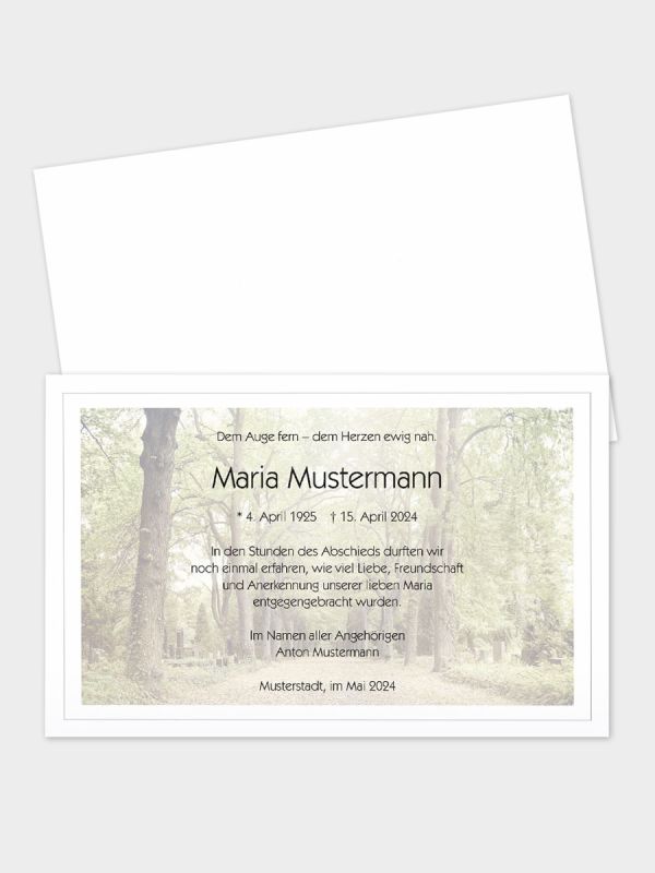 Trauerkarte im klassischen Querformat | Motiv Parklandschaft | TKK_2Q_522_ATD