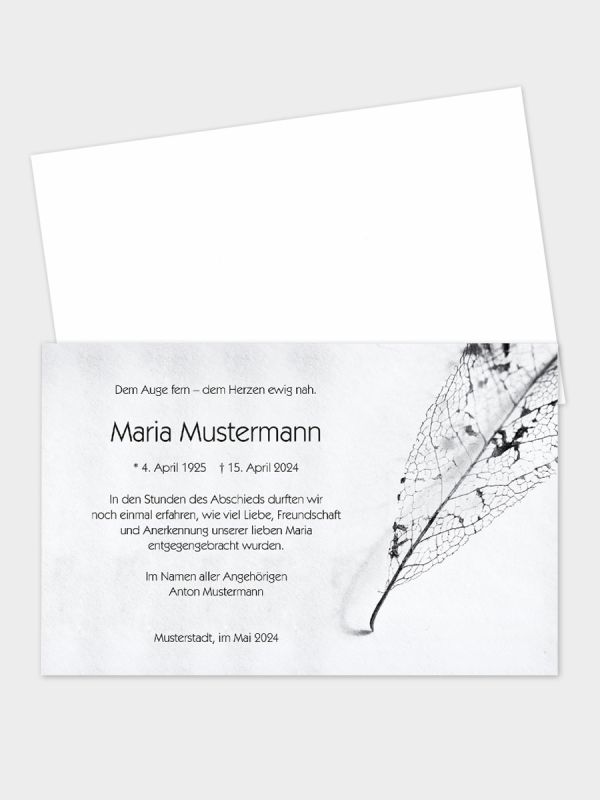 Trauerkarte im klassischen Querformat | Motiv Wasser | TKK_2Q_533_ATD