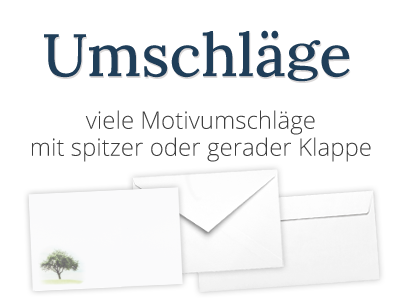 Umschläge, Briefhüllen in verschiedenen Formaten