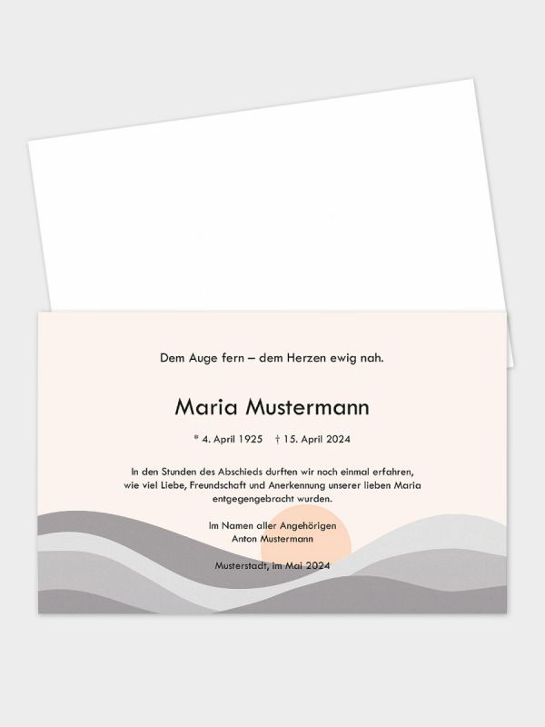 Trauerkarte im klassischen Querformat | Motiv Kirschblüte | TKK_2Q_512_ATD