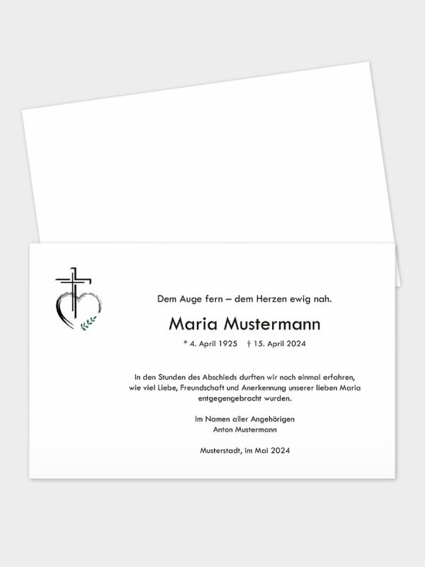 Trauerkarte im klassischen Querformat | Motiv Leuchtturm | TKK_2Q_519_ATD