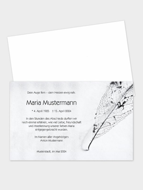 Trauerkarte im klassischen Querformat | Motiv Wasser | TKK_2Q_533_ATD
