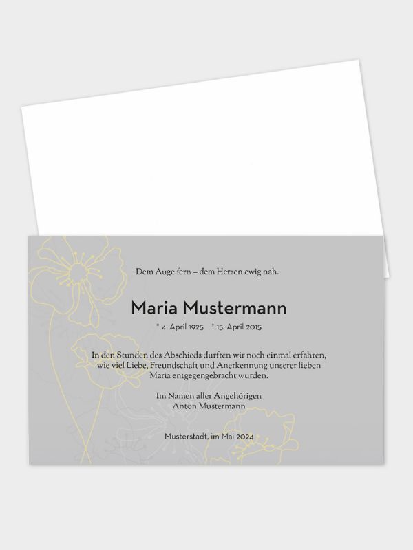 Trauerkarte im klassischen Querformat | Motiv Baum | TKK_2Q_501_ATD